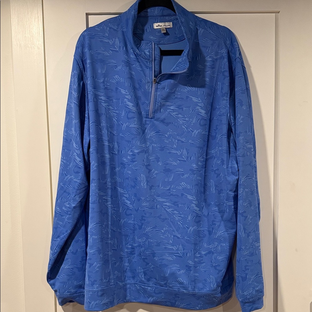 Peter Millar Blue Zip Up Sweater